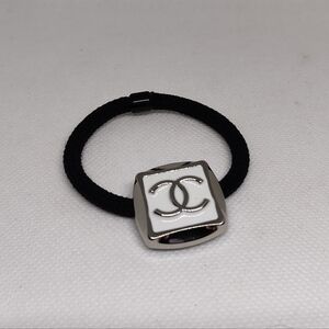 Black and White Logo Hair Accessory